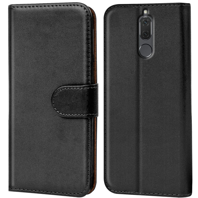 Huawei Mate 10 Lite Klapphülle in Schwarz mit Kartenfächern und Schutz