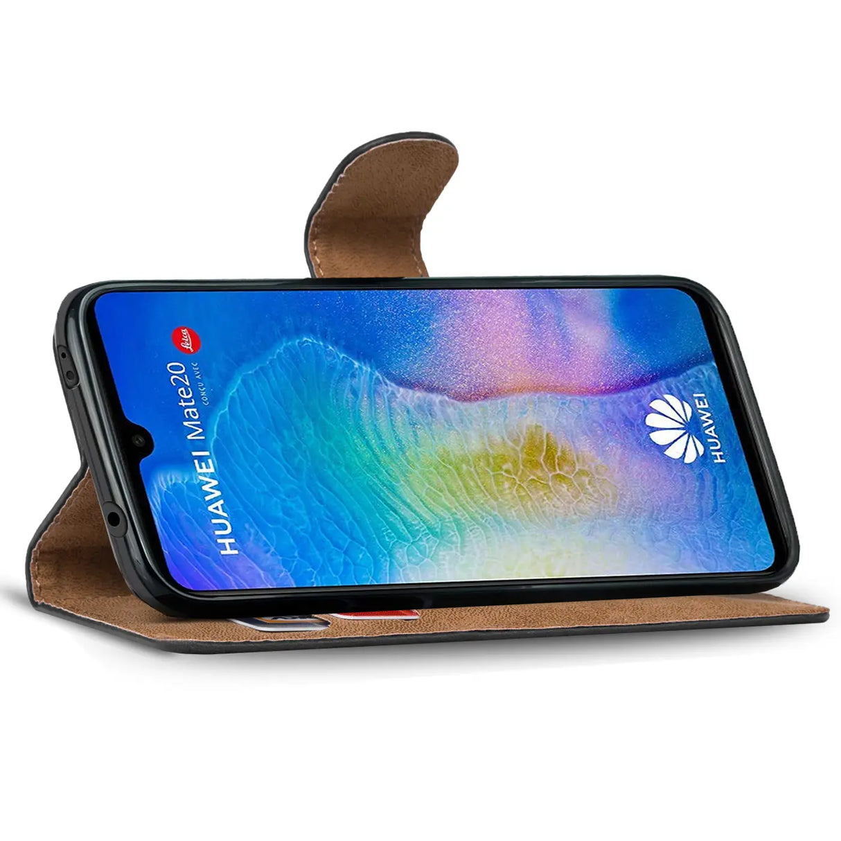 Huawei Mate 20 Klapphülle in Blau mit Kartenfächern und Schutz