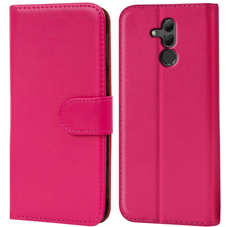 Huawei Mate 20 Lite Klapphülle in Pink mit Kartenfächern und Schutz
