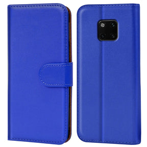 Huawei Mate 20 Pro Klapphülle in Blau mit Kartenfächern und Schutz