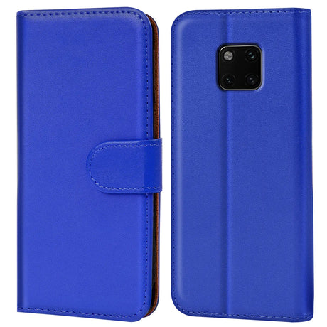 Huawei Mate 20 Pro Klapphülle in Blau mit Kartenfächern und Schutz