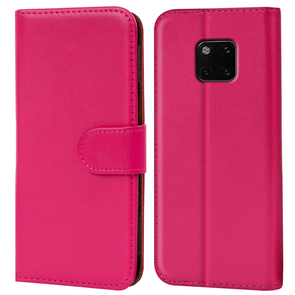 Huawei Mate 20 Pro Klapphülle in Pink mit Kartenfächern und Schutz