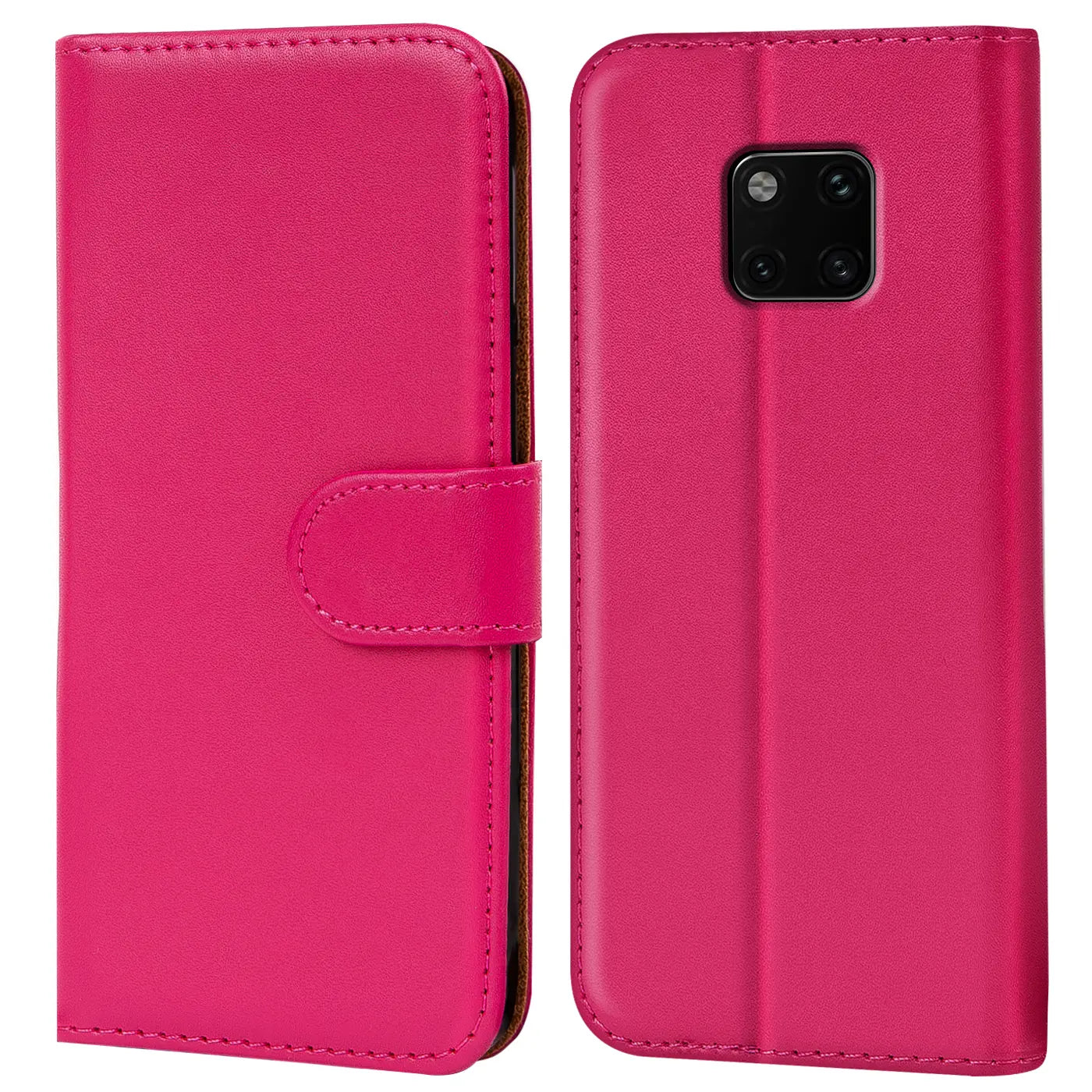 Pink Kunstleder-Klapphülle, Vorder- und Rückseite, für Huawei Mate 20 Pro