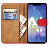 Huawei Mate 20 Pro Klapphülle in Rot mit Kartenfächern und Schutz