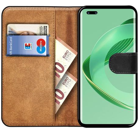 Huawei Nova 11 Pro Klapphülle in Schwarz mit Kartenfächern und Schutz