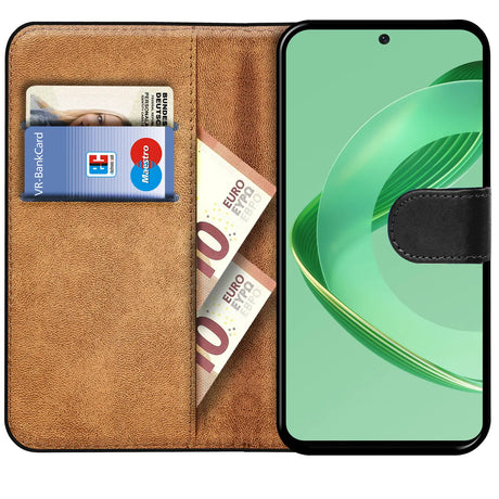 Huawei Nova 12 SE Klapphülle in Schwarz mit Kartenfächern und Schutz