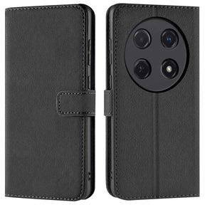 Huawei Nova 12i Klapphülle in Schwarz mit Kartenfächern und Schutz