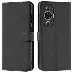 Huawei Nova 12S Klapphülle in Schwarz mit Kartenfächern und Schutz