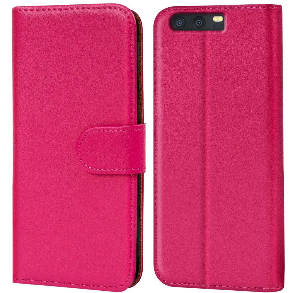 Huawei P10 Klapphülle in Pink mit Kartenfächern und Schutz