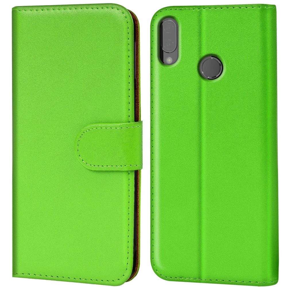 Huawei P20 Lite Klapphülle in Grün mit Kartenfächern und Schutz