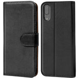 Huawei P20 Klapphülle in Schwarz mit Kartenfächern und Schutz