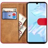 Huawei P30 Pro Klapphülle in Rot mit Kartenfächern und Schutz