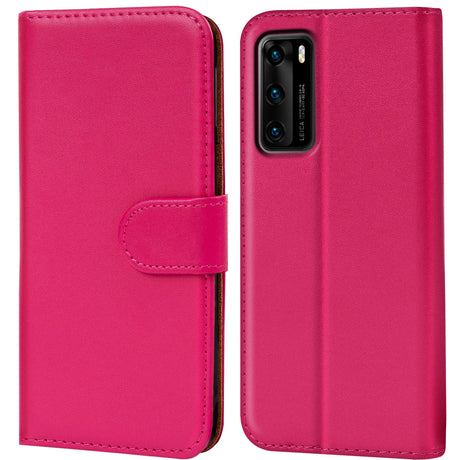Huawei P40 Klapphülle in Pink mit Kartenfächern und Schutz