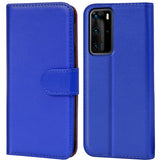 Huawei P40 Pro Klapphülle in Blau mit Kartenfächern und Schutz