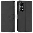 Huawei P50 Pro Klapphülle in Schwarz mit Kartenfächern und Schutz