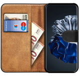 Huawei P60 Pro Klapphülle in Schwarz mit Kartenfächern und Schutz