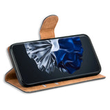 Huawei P60 Pro Klapphülle in Schwarz mit Kartenfächern und Schutz
