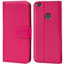 Huawei P8 Lite 2017 Klapphülle in Pink mit Kartenfächern und Schutz