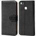 Huawei P9 Lite Klapphülle in Schwarz mit Kartenfächern und Schutz