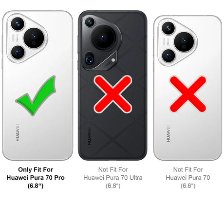 Huawei Pura 70 Pro Klapphülle in Schwarz mit Kartenfächern und Schutz