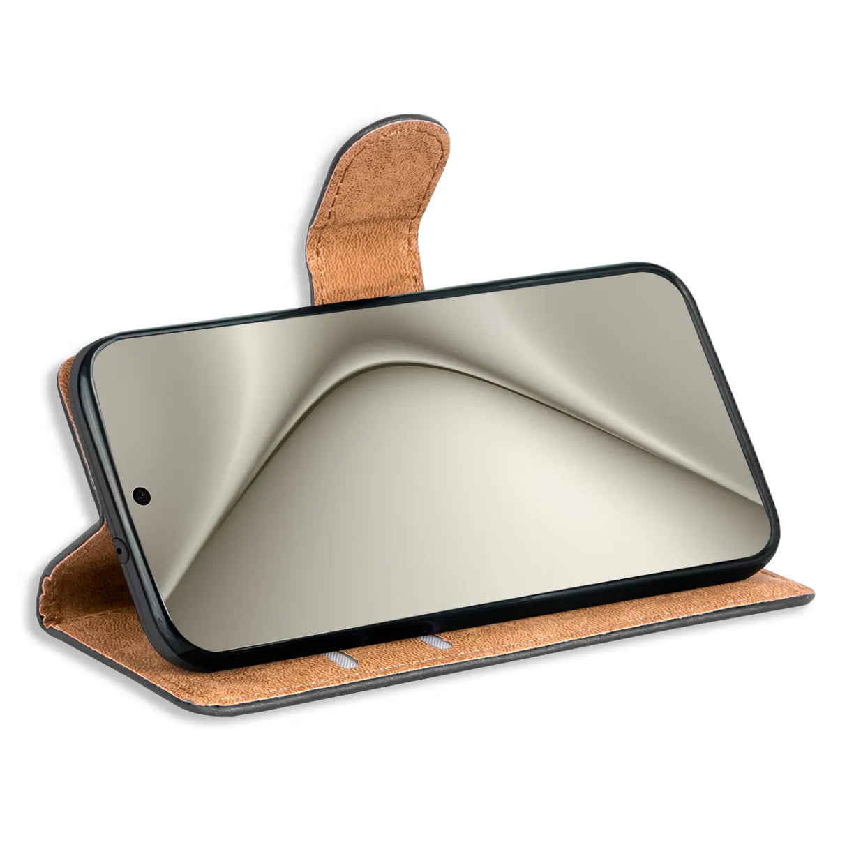 Huawei Pura 70 Klapphülle in Schwarz mit Kartenfächern und Schutz