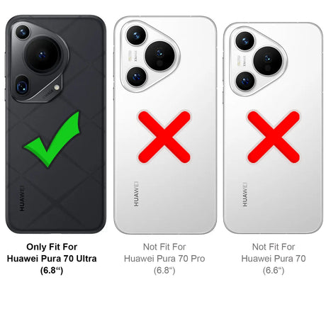 Huawei Pura 70 Ultra Klapphülle in Schwarz mit Kartenfächern und Schutz