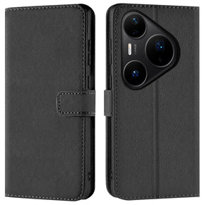 Huawei Pura 80 Pro Klapphülle in Schwarz mit Kartenfächern und Schutz