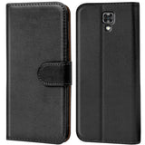 LG X Screen Klapphülle in Schwarz mit Kartenfächern und Schutz