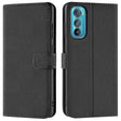 Motorola Edge 30 Klapphülle in Schwarz mit Kartenfächern und Schutz