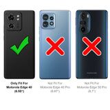 Motorola Edge 40 Klapphülle in Schwarz mit Kartenfächern und Schutz