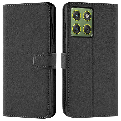 Motorola Edge 70 Klapphülle in Schwarz mit Kartenfächern und Schutz