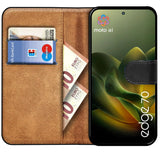 Motorola Edge 70 Klapphülle in Schwarz mit Kartenfächern und Schutz