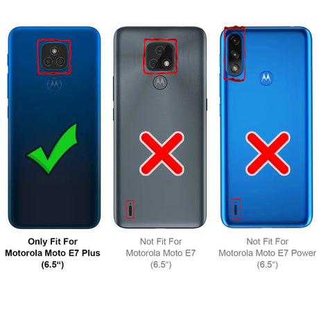 Motorola Moto E7 Plus Klapphülle in Schwarz mit Kartenfächern und Schutz