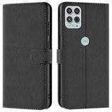 Motorola Moto G100 Klapphülle in Schwarz mit Kartenfächern und Schutz