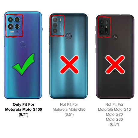 Motorola Moto G100 Klapphülle in Schwarz mit Kartenfächern und Schutz