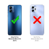 Motorola Moto G14 Klapphülle in Schwarz mit Kartenfächern und Schutz