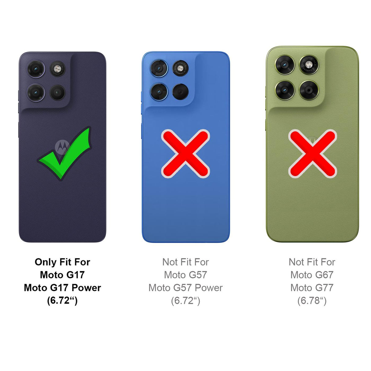 Motorola Moto G17 / G17 Power - Klapphülle mit Kartenfächern
