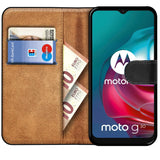 Motorola Moto G30 / G20 / G10 Klapphülle in Schwarz mit Kartenfächern und Schutz