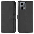 Motorola Moto G34 5G Klapphülle in Schwarz mit Kartenfächern und Schutz