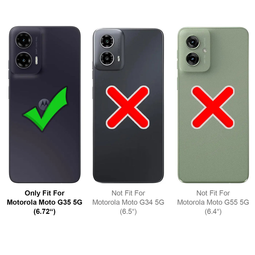 Motorola Moto G35 5G Klapphülle in Schwarz mit Kartenfächern und Schutz