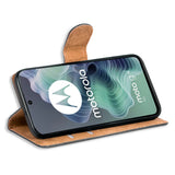 Motorola Moto G35 5G Klapphülle in Schwarz mit Kartenfächern und Schutz