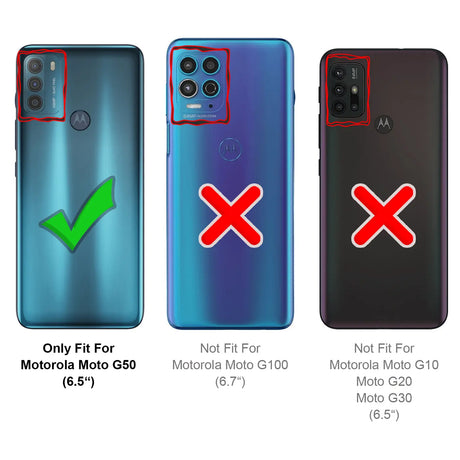 Motorola Moto G50 Klapphülle in Schwarz mit Kartenfächern und Schutz