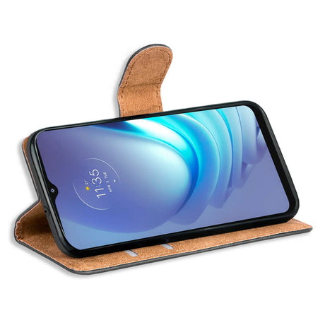 Motorola Moto G50 Klapphülle in Schwarz mit Kartenfächern und Schutz
