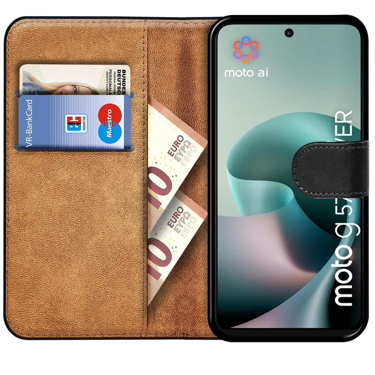 Motorola Moto G57 Power - Klapphülle mit Kartenfächern