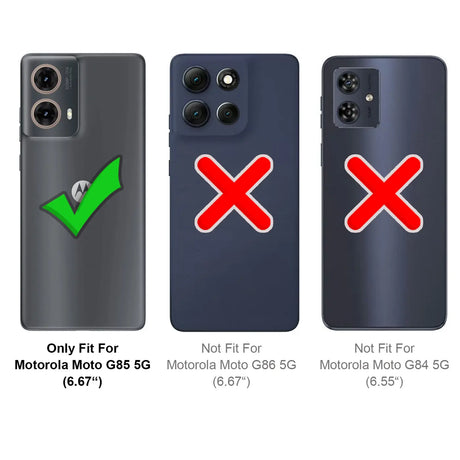 Motorola Moto G85 5G Klapphülle in Schwarz mit Kartenfächern und Schutz