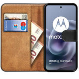 Motorola Moto G86 Power 5G Klapphülle in Schwarz mit Kartenfächern und Schutz