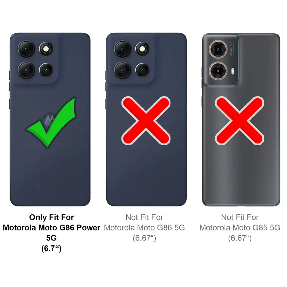 Motorola Moto G86 Power 5G Klapphülle in Schwarz mit Kartenfächern und Schutz