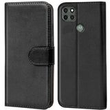 Motorola Moto G9 Power Klapphülle in Schwarz mit Kartenfächern und Schutz