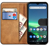 Nokia 1.4 Klapphülle in Schwarz mit Kartenfächern und Schutz
