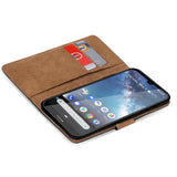 Nokia 2.2 Klapphülle in Schwarz mit Kartenfächern und Schutz
